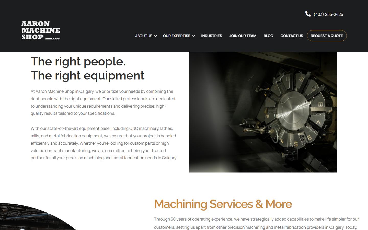 Aaron Machine Shop — CNC machining company in Calgary, Alberta