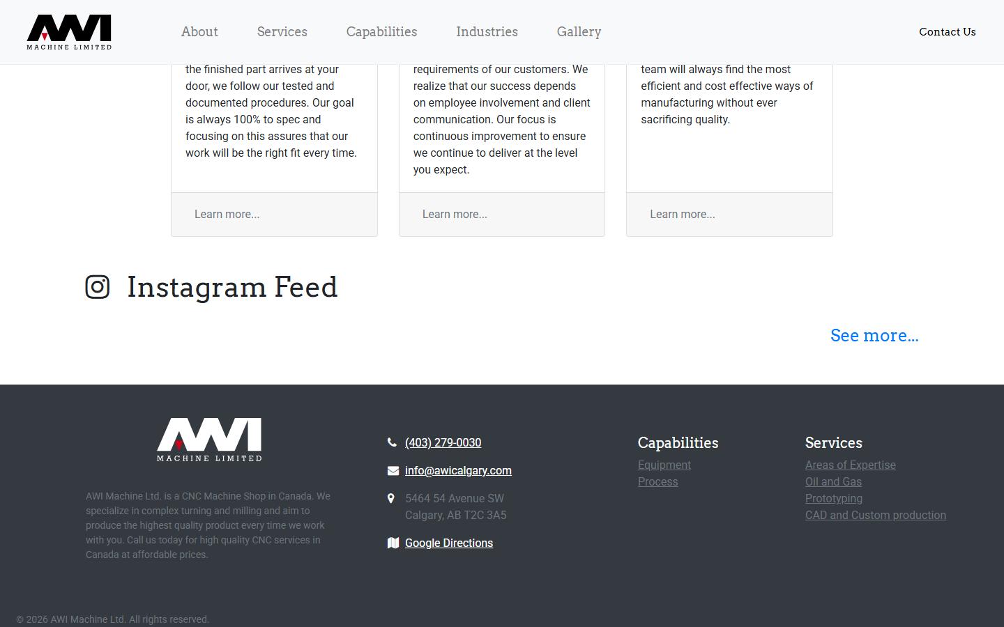 AWI Machine Ltd. — CNC machining company in Calgary, Alberta