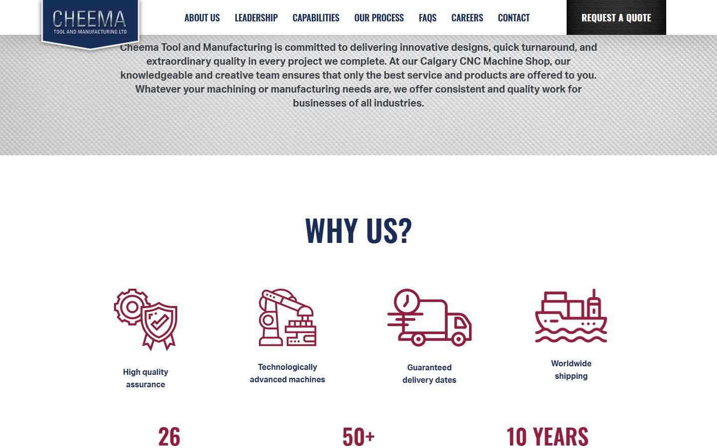 Cheema Tool & Manufacturing Ltd. — CNC machining company in Calgary, Alberta