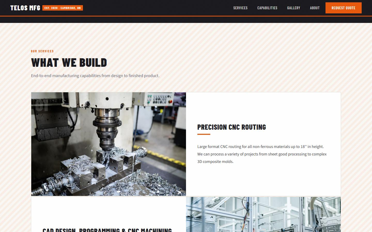 Telos Manufacturing — CNC machining company in Cambridge, ON