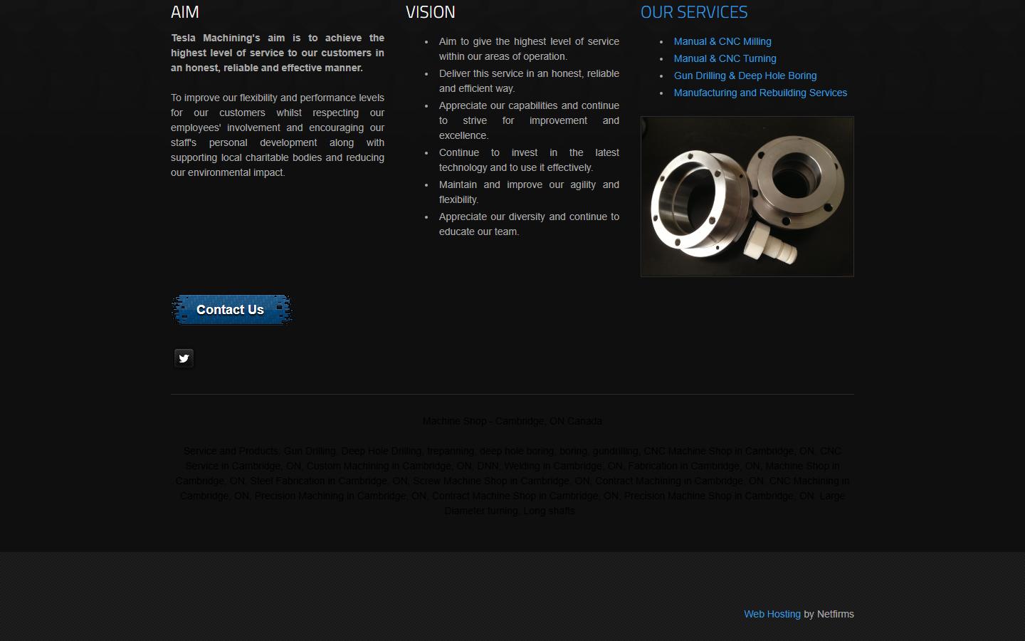 Tesla Machining & Gundrilling — CNC machining company in Cambridge, ON