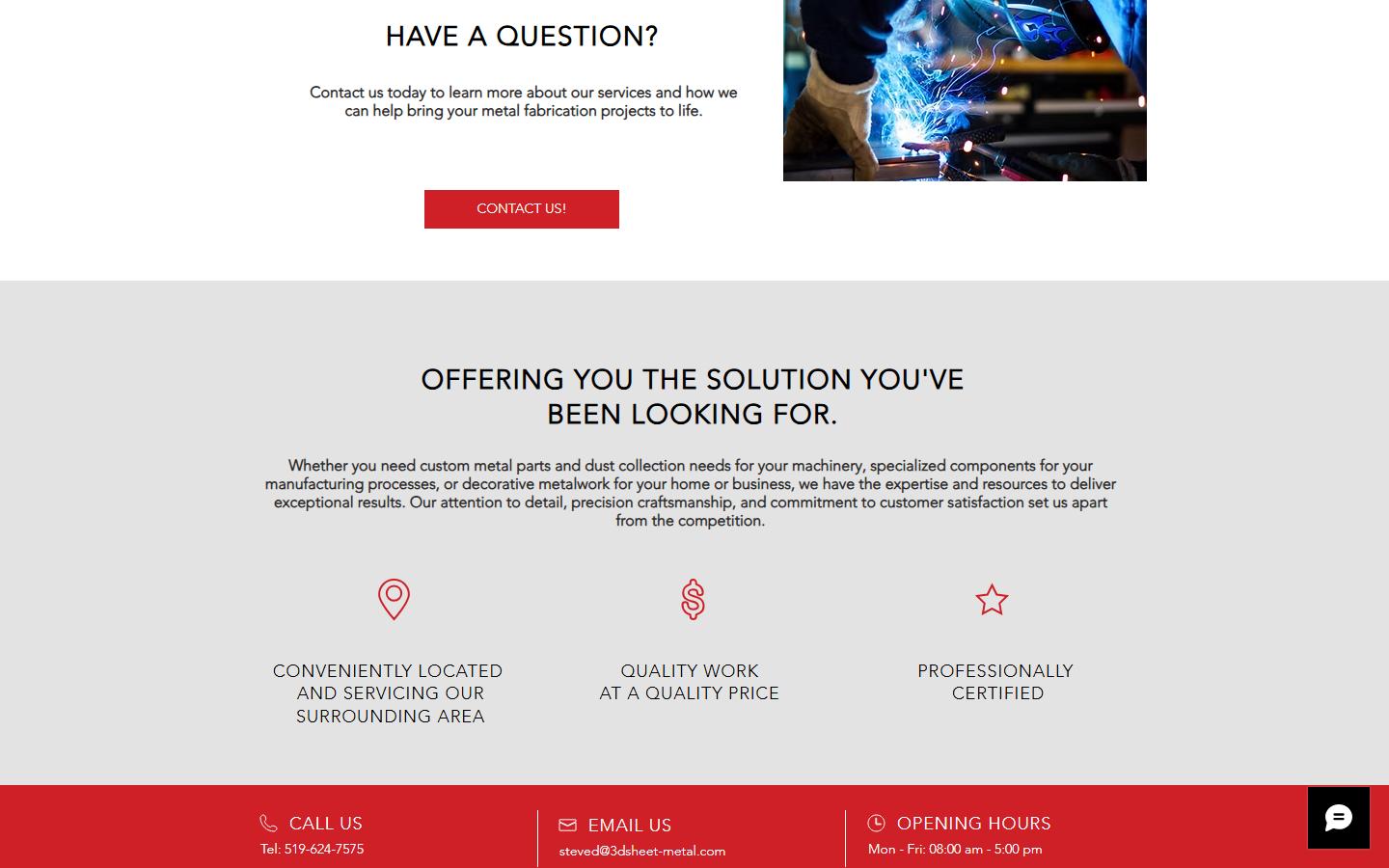 3D Sheet Metal Inc. homepage, CNC machining in Cambridge, ON