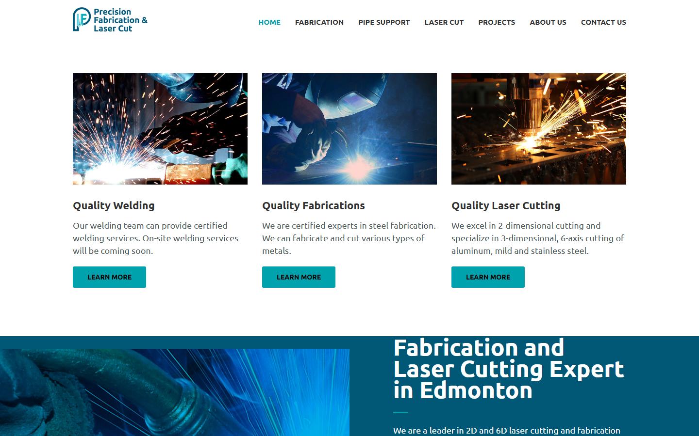 Precision Fabrication & Laser Cut homepage, CNC machining in Edmonton, AB