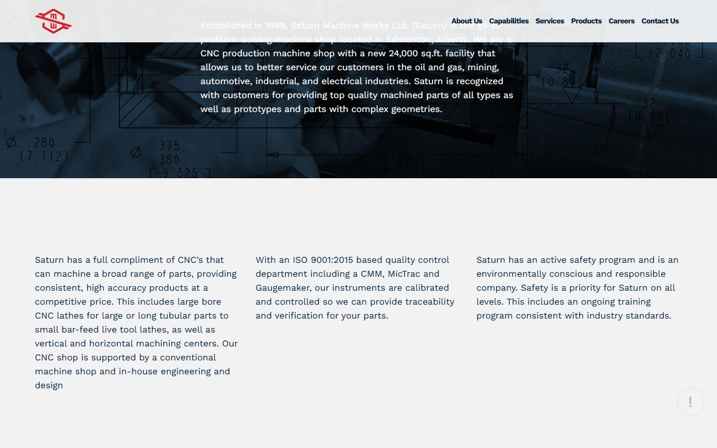 Saturn Machine Works Ltd. — CNC machining company in Edmonton, AB