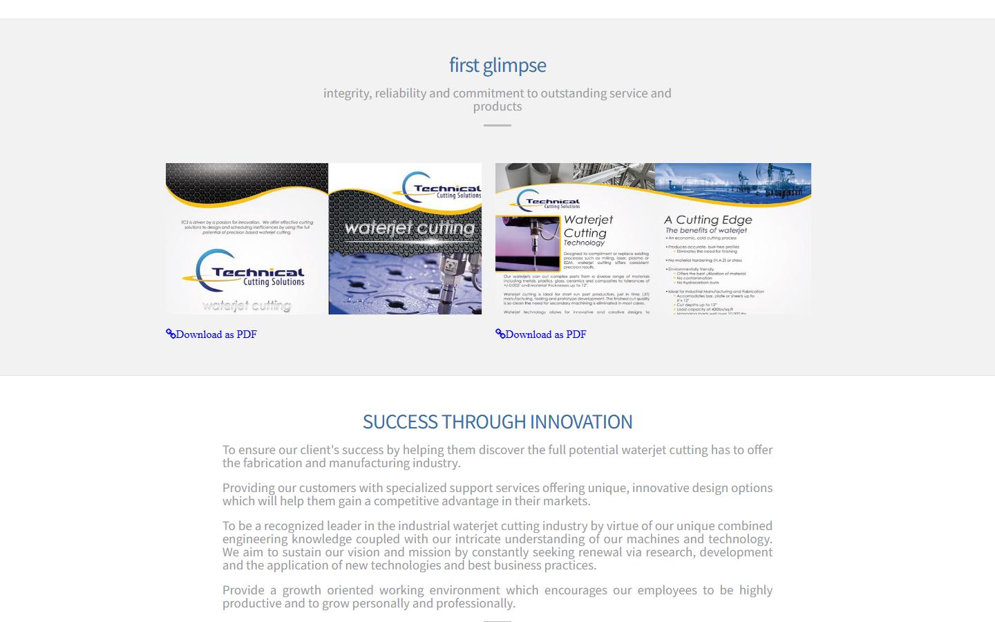Technical Cutting Solutions homepage, CNC machining in Edmonton, AB