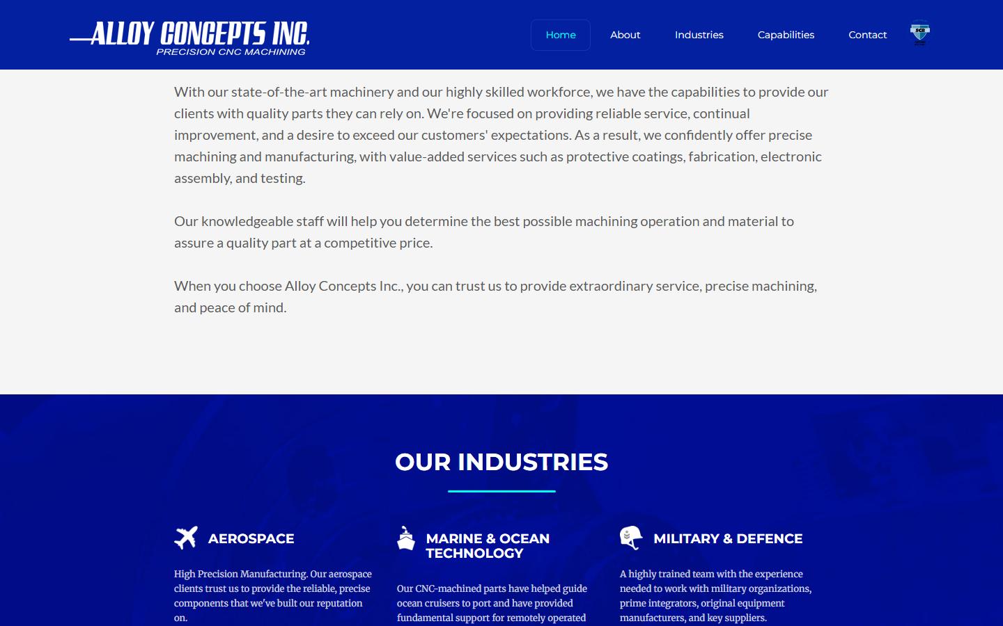 Alloy Concepts Inc. — CNC machining company in Dartmouth, NS