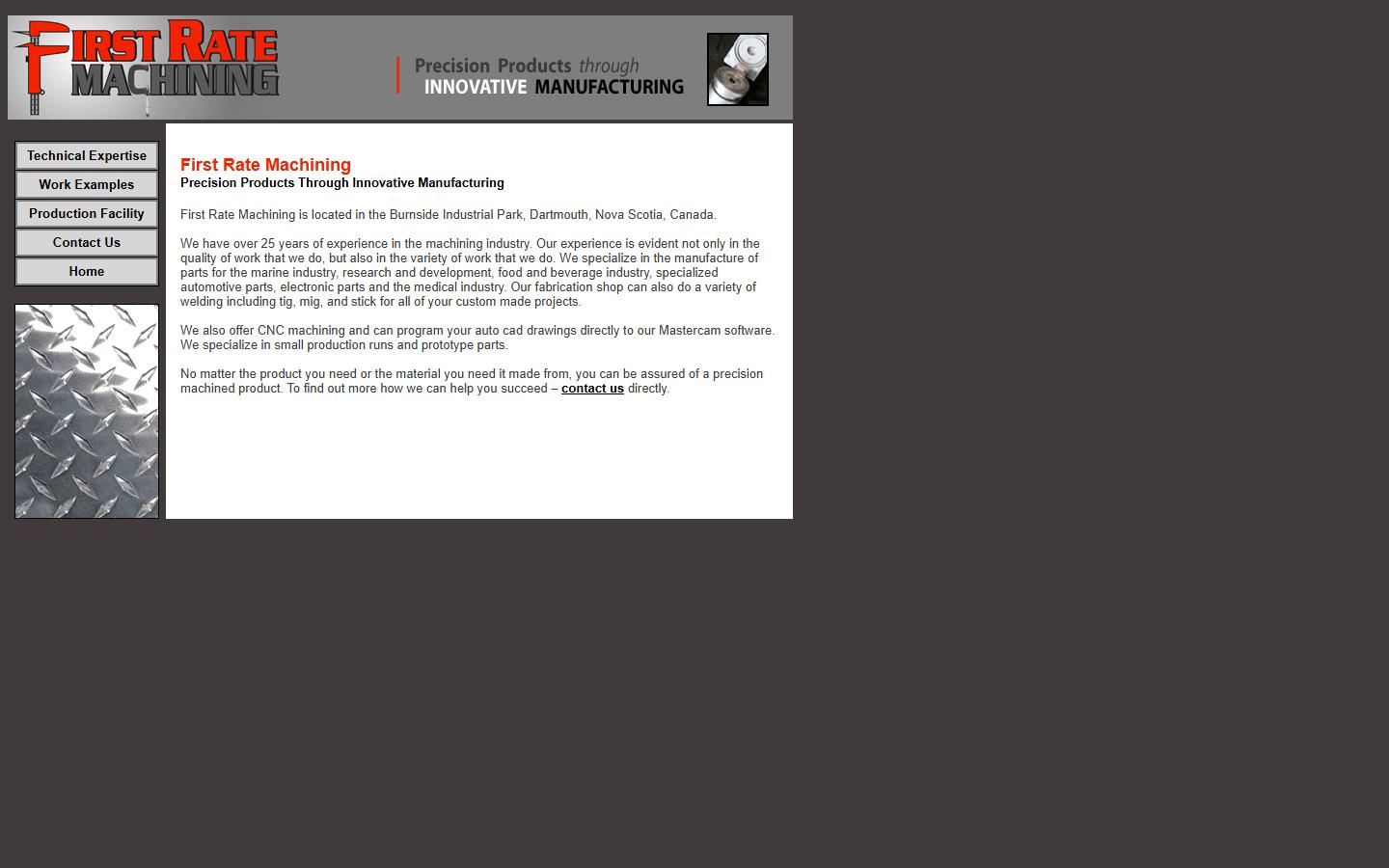 First Rate Machining — CNC machining company in Dartmouth, NS