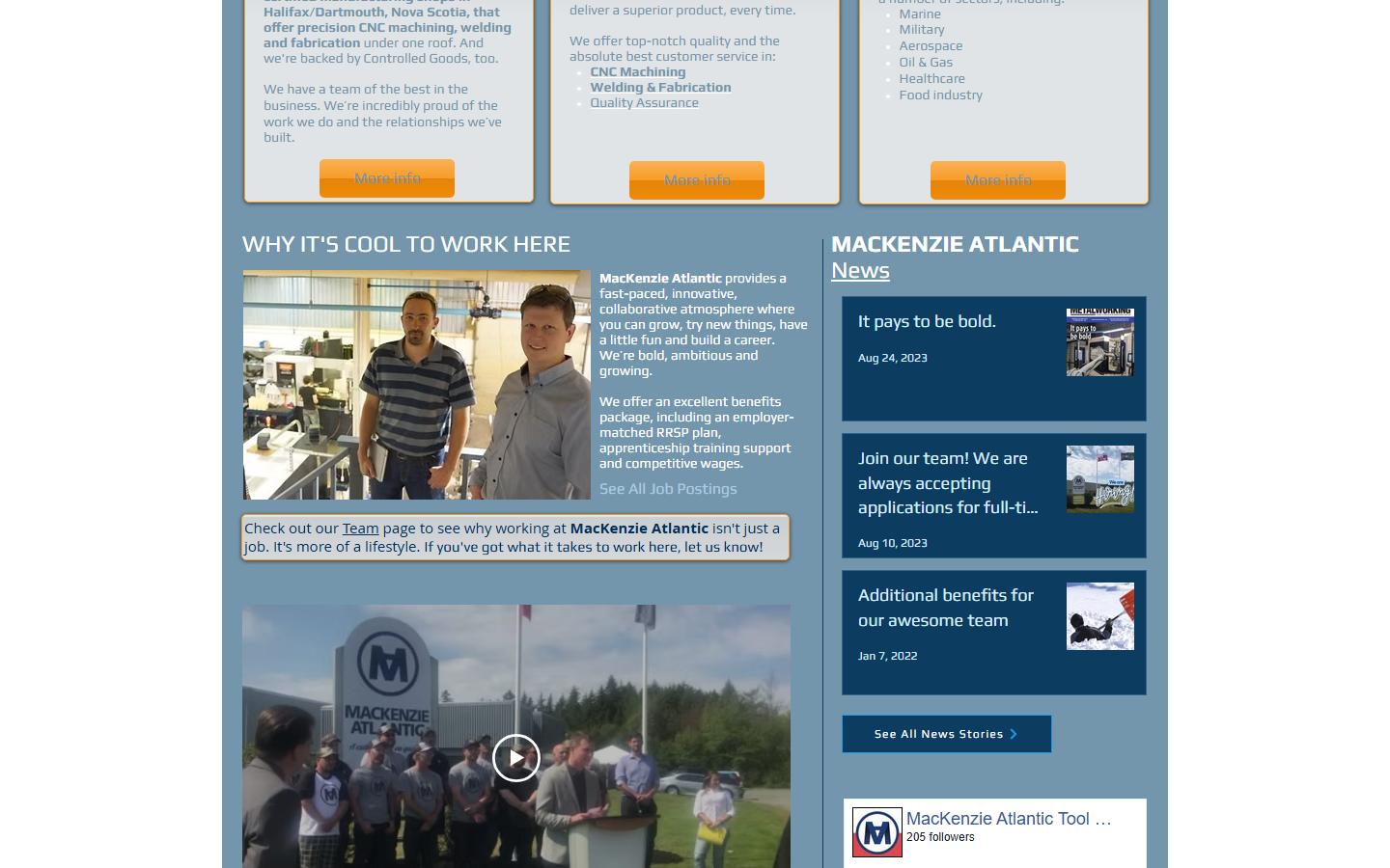 MacKenzie Atlantic — CNC machining company in Dartmouth, NS