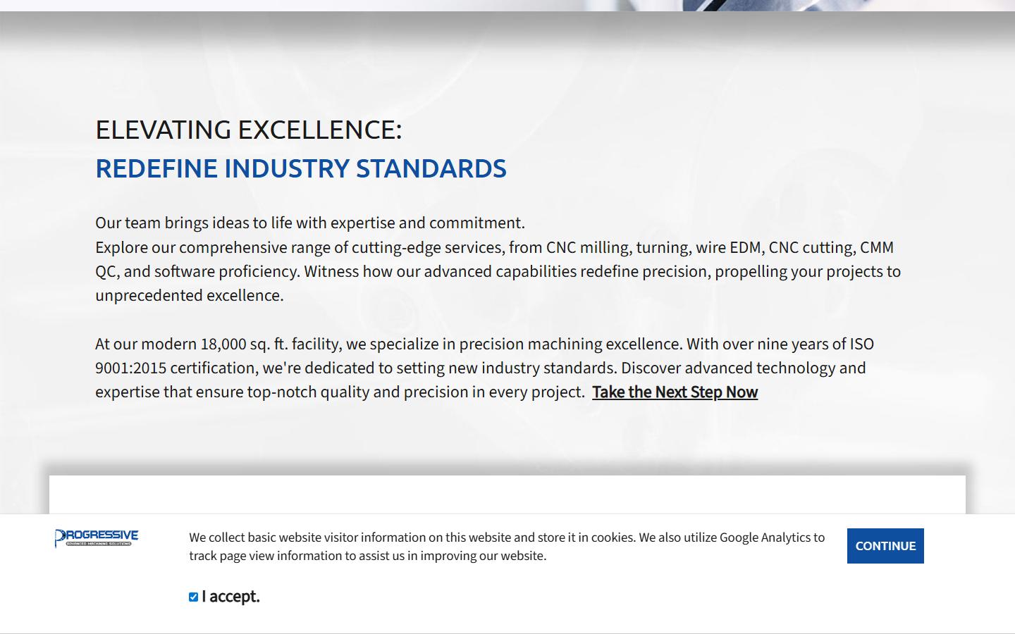 Progressive Machining Inc. homepage, CNC machining in Waterloo, ON