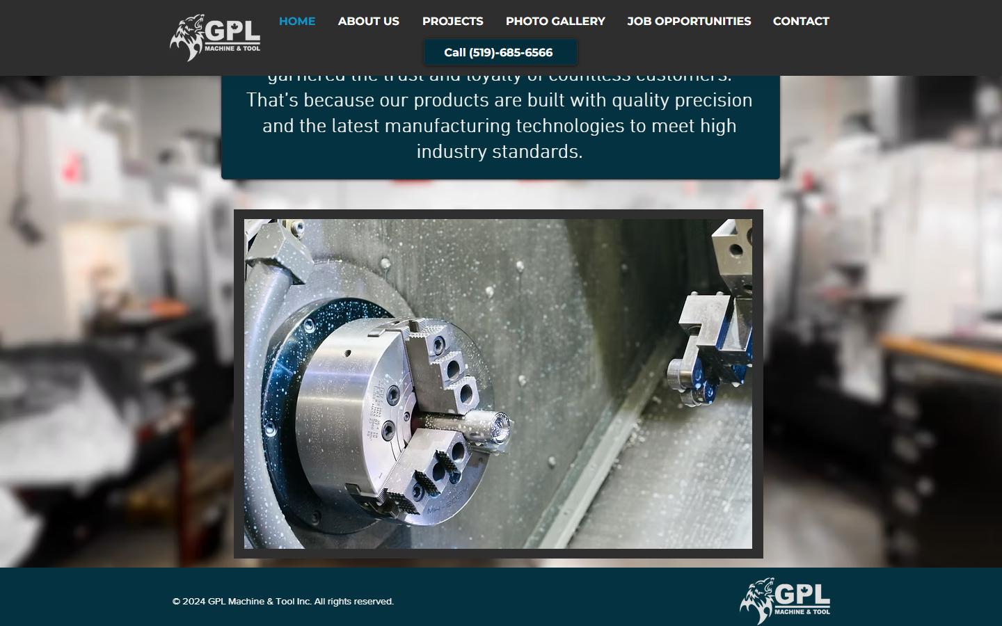 GPL Machine & Tool Inc. homepage, CNC machining in London, ON