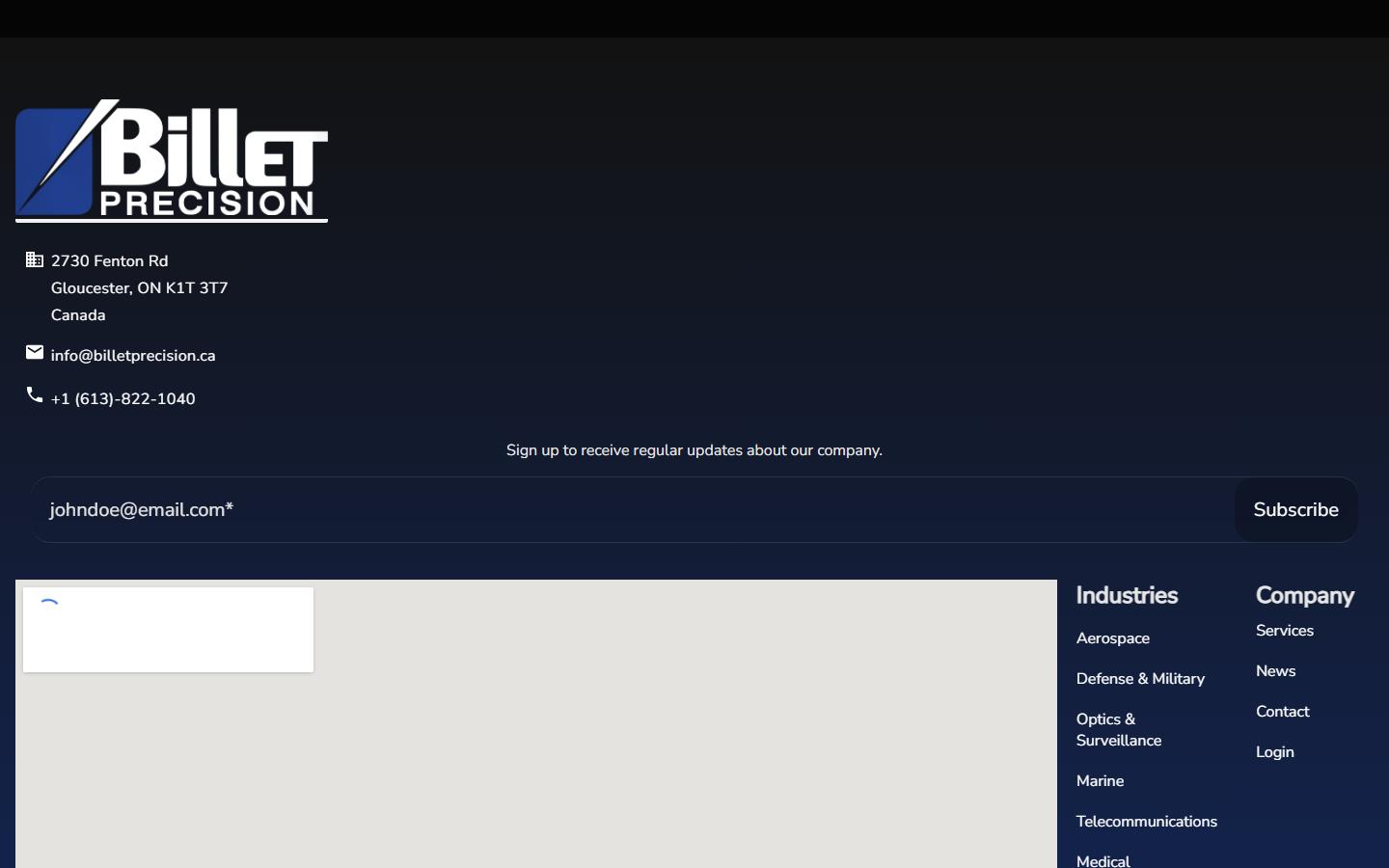 Billet Precision Ltd. — CNC machining company in Gloucester, ON