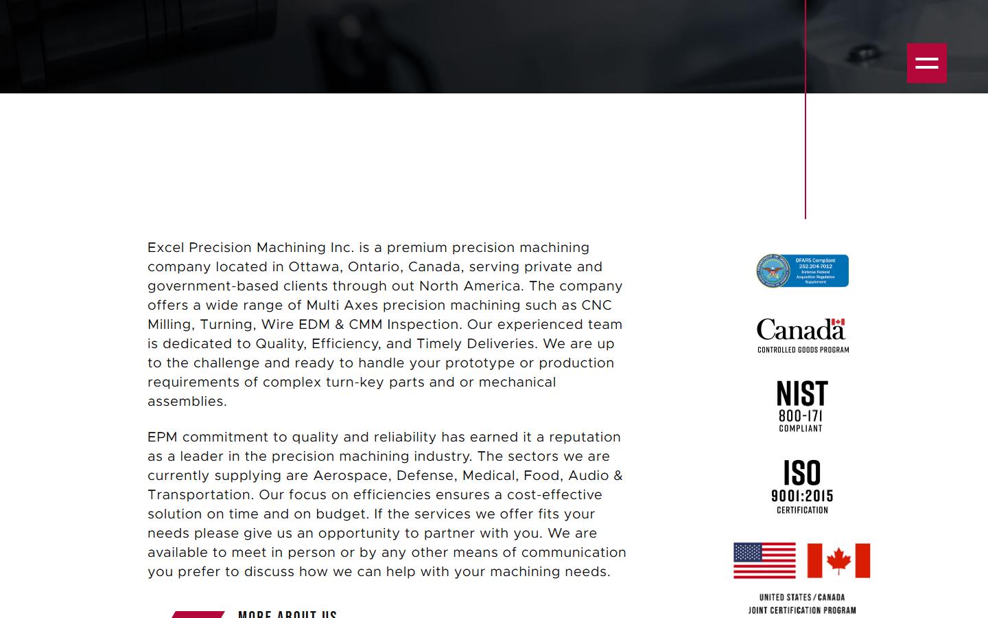 Excel Precision Machining Inc. — CNC machining company in Ottawa, ON