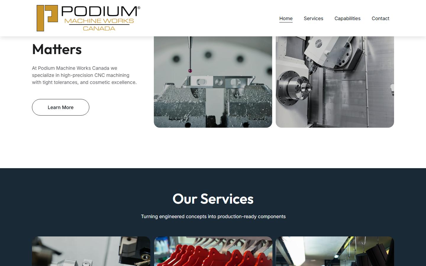 Podium Machine Works Canada — CNC machining company in Ottawa, ON