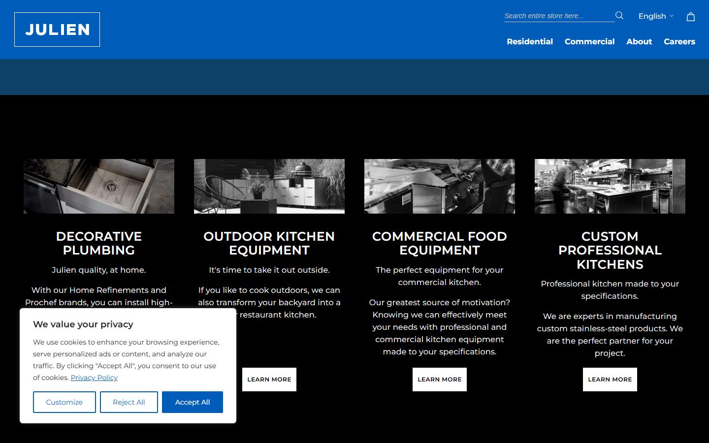 Julien Inc. homepage, CNC machining in Quebec City, QC