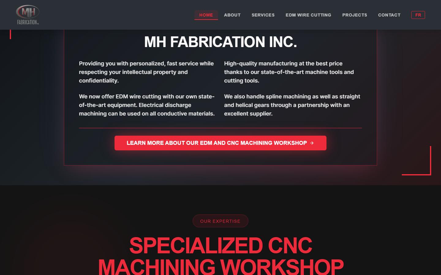 MH Fabrication Inc. — CNC machining company in Quebec City, QC
