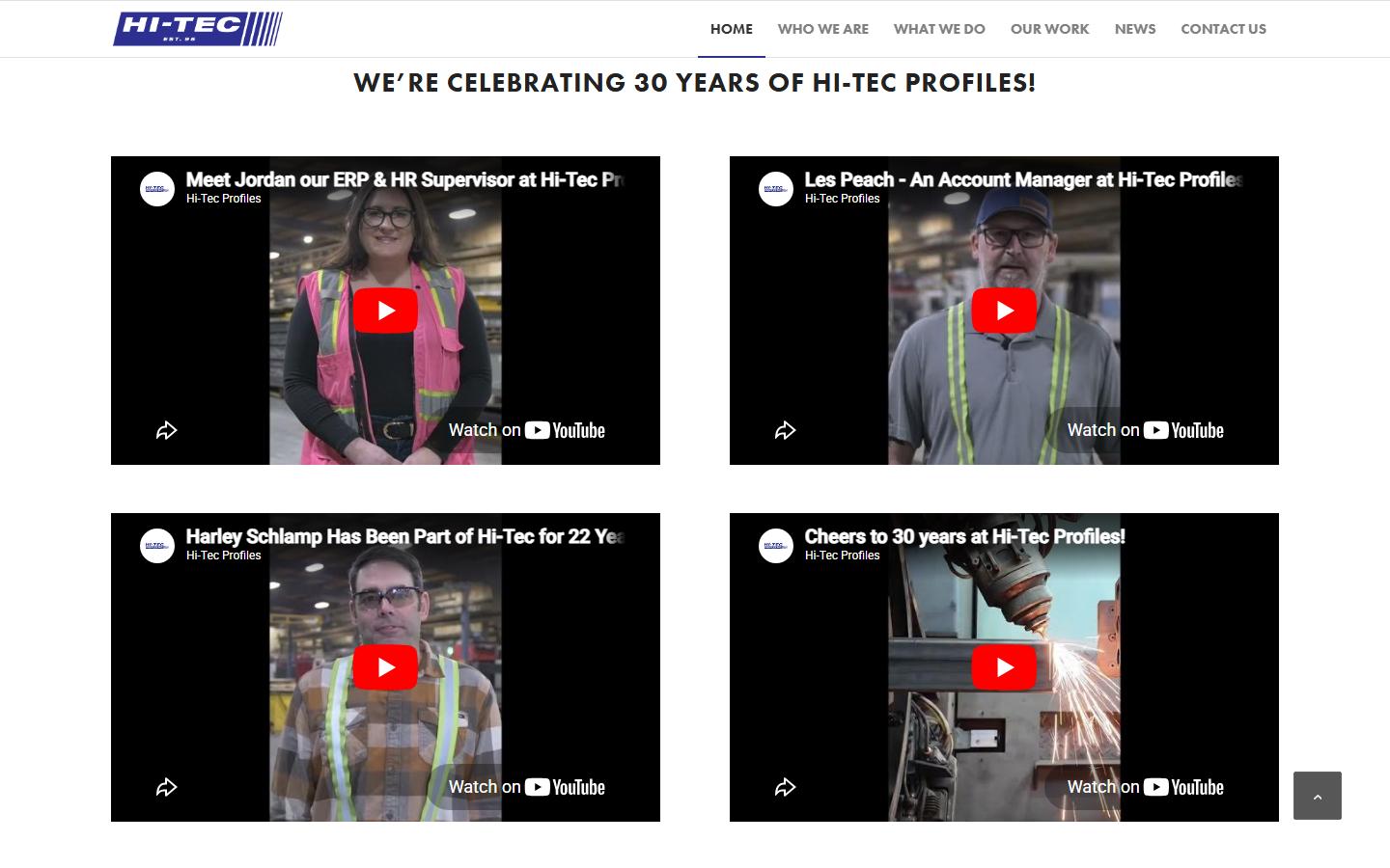 Hi-Tec Profiles Inc. homepage, CNC machining in Saskatoon, SK