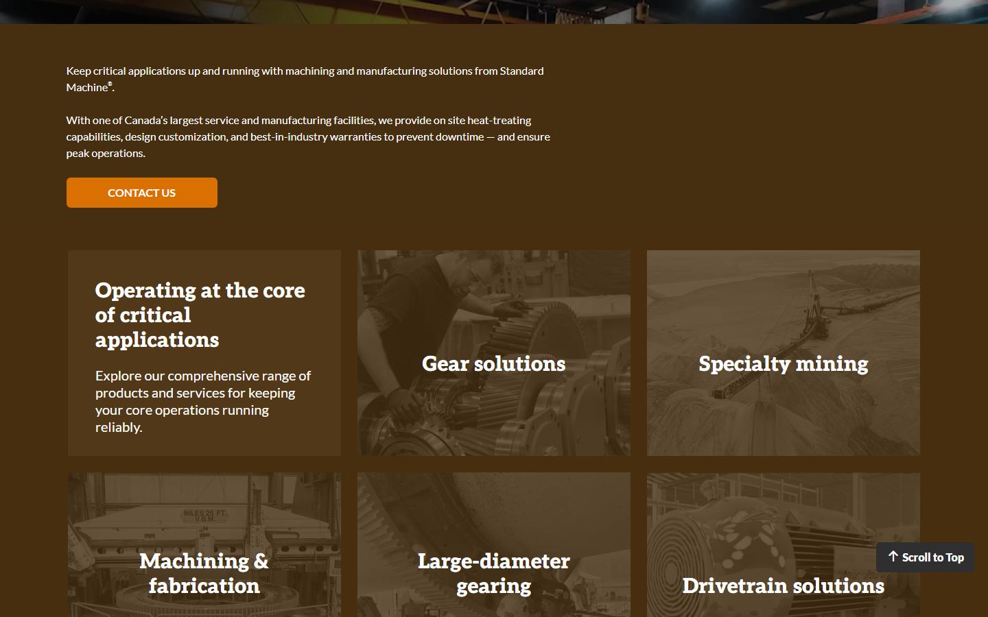Standard Machine homepage, CNC machining in Saskatoon, SK
