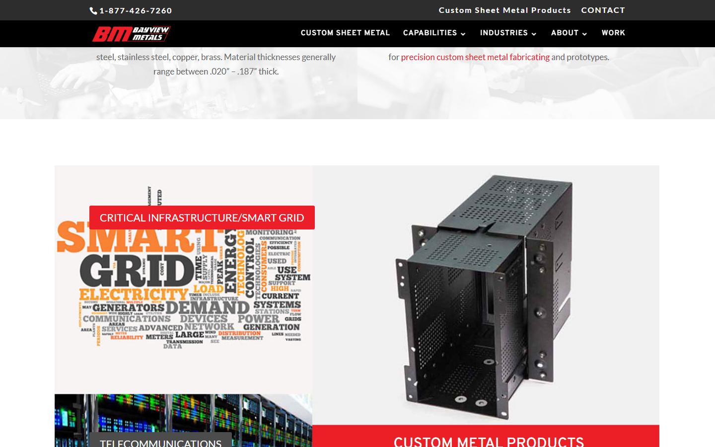 Bayview Metals homepage, CNC machining in Toronto, Ontario
