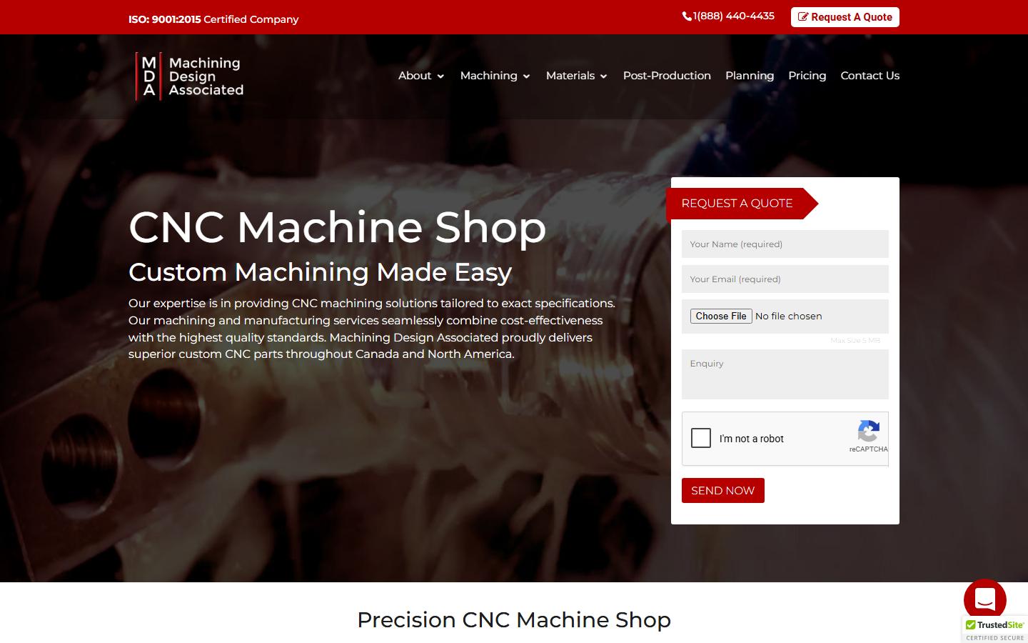 Machining Design Associated Ltd. — CNC machining company in Concord, Ontario