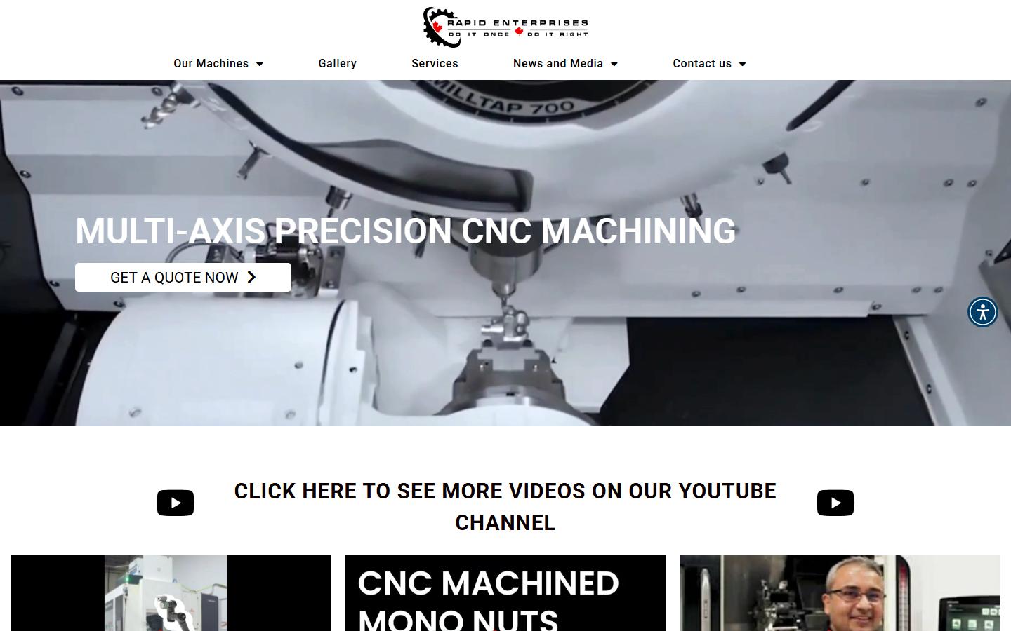 Rapid Enterprises Inc. — CNC machining company in Toronto, Ontario