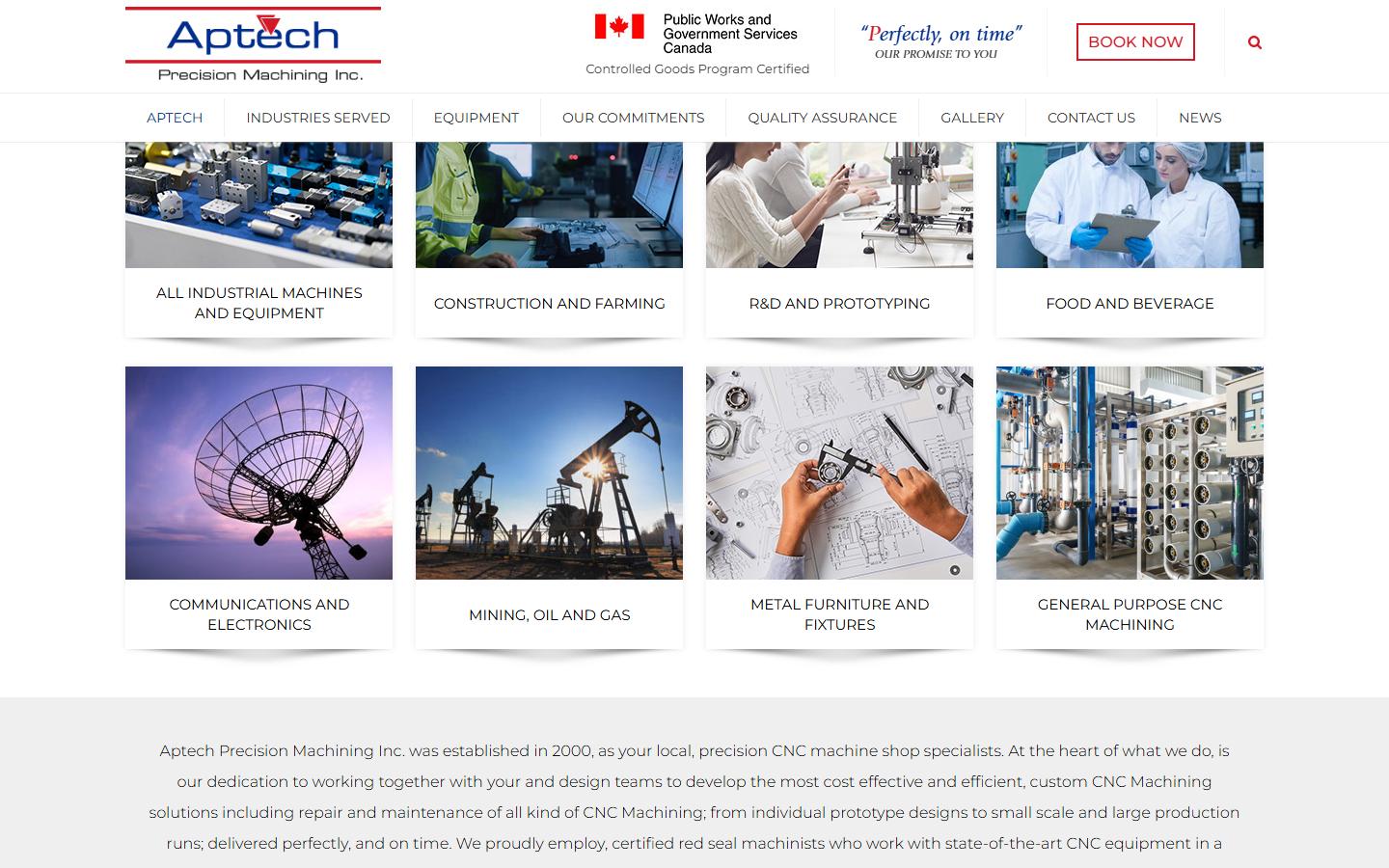 Aptech Precision Machining — CNC machining company in Richmond, British Columbia