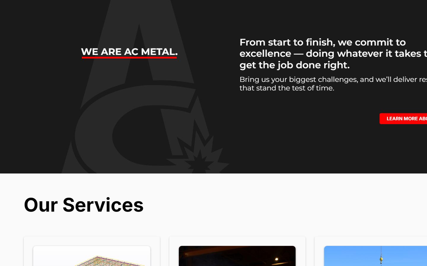 AC Metal Fabricating homepage, CNC machining in Oldcastle, ON