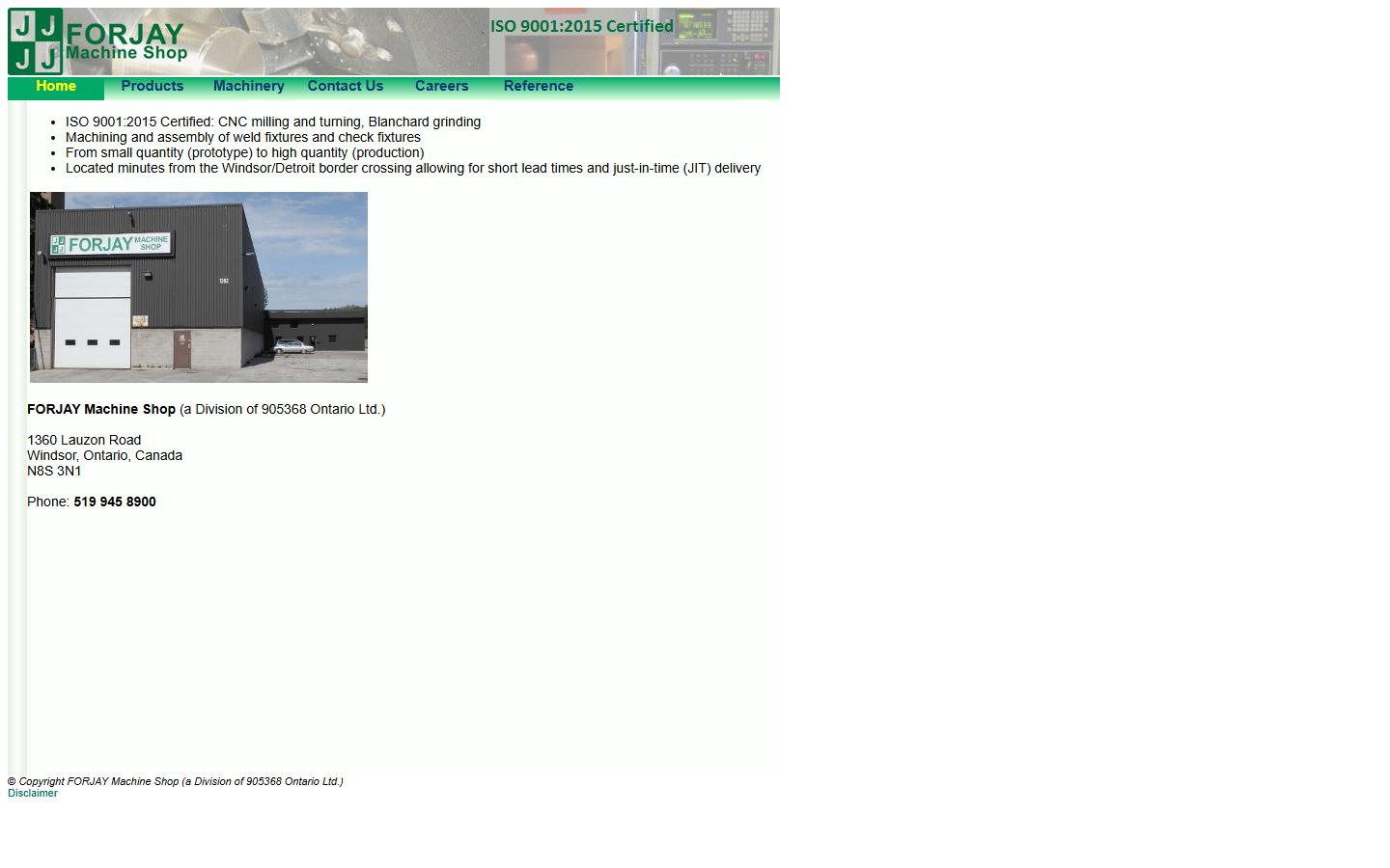 FORJAY Machine Shop — CNC machining company in Windsor, ON