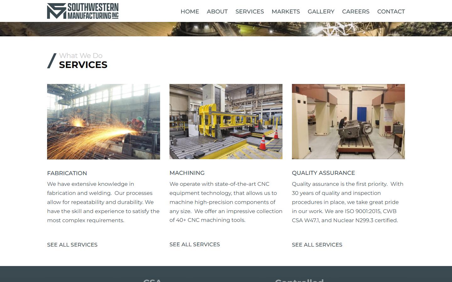 Southwestern Manufacturing Inc. — CNC machining company in Windsor, ON