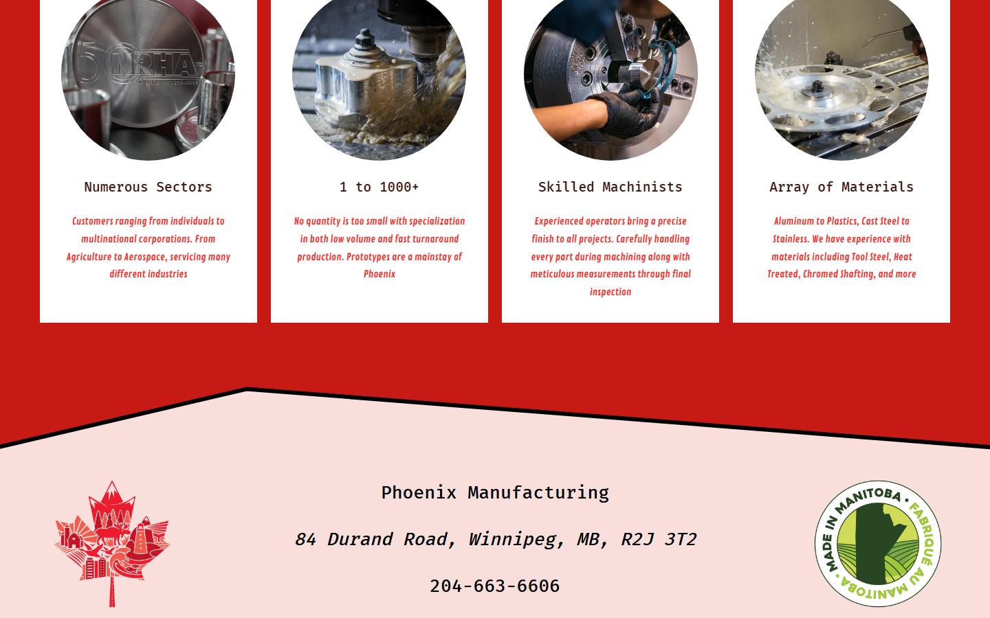 Phoenix Manufacturing — CNC machining company in Winnipeg, MB