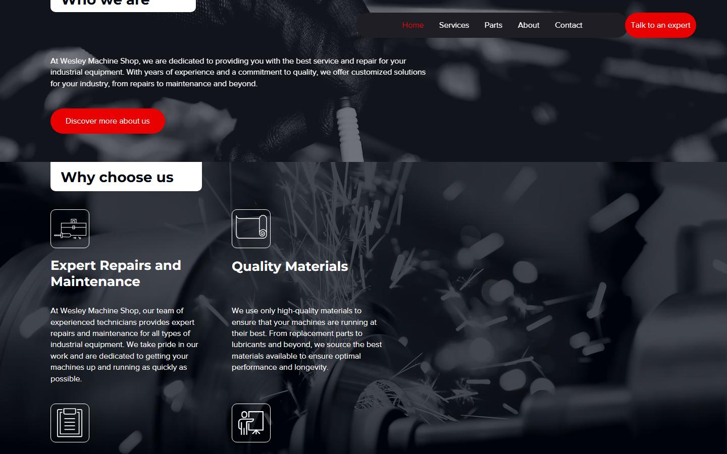 Wesley Machine Shop homepage, CNC machining in Winnipeg, MB